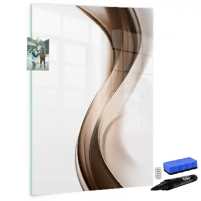 Magnettafel beschreibbar im Design Wellen-Abstraktion