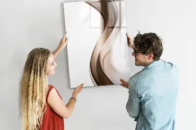 Magnettafel beschreibbar im Design Wellen-Abstraktion