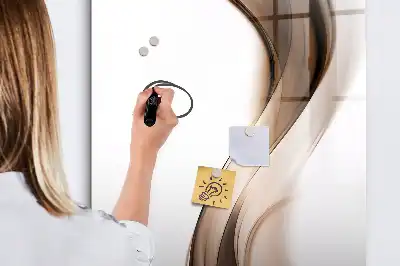 Magnettafel beschreibbar im Design Wellen-Abstraktion