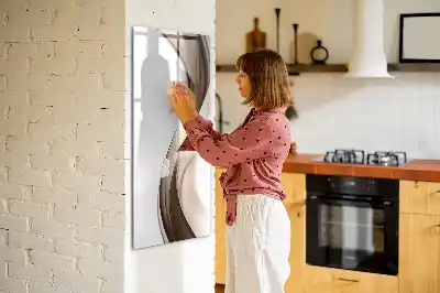 Magnettafel beschreibbar im Design Wellen-Abstraktion