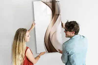 Magnettafel beschreibbar im Design Wellen-Abstraktion