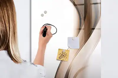 Magnettafel beschreibbar im Design Wellen-Abstraktion