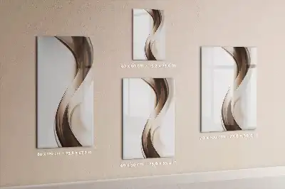 Magnettafel beschreibbar im Design Wellen-Abstraktion