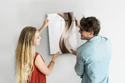 Magnettafel beschreibbar im Design Wellen-Abstraktion