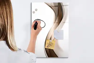 Magnettafel beschreibbar im Design Wellen-Abstraktion
