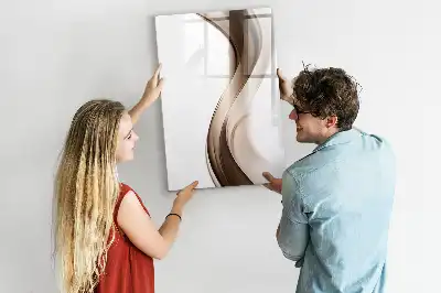 Magnettafel beschreibbar im Design Wellen-Abstraktion