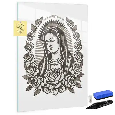 Magnettafel Unsere Liebe Frau von Guadalupe zum Beschreiben mit dem Motiv der Gottesmutter von Guadalupe