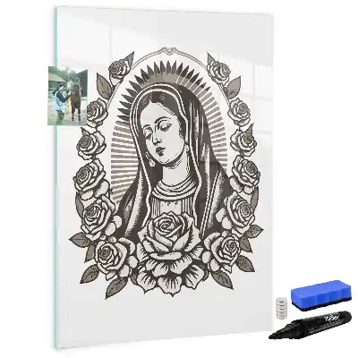 Magnettafel Unsere Liebe Frau von Guadalupe zum Beschreiben mit dem Motiv der Gottesmutter von Guadalupe