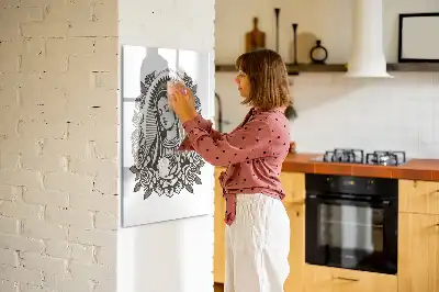Magnettafel Unsere Liebe Frau von Guadalupe zum Beschreiben mit dem Motiv der Gottesmutter von Guadalupe