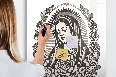 Magnettafel Unsere Liebe Frau von Guadalupe zum Beschreiben mit dem Motiv der Gottesmutter von Guadalupe
