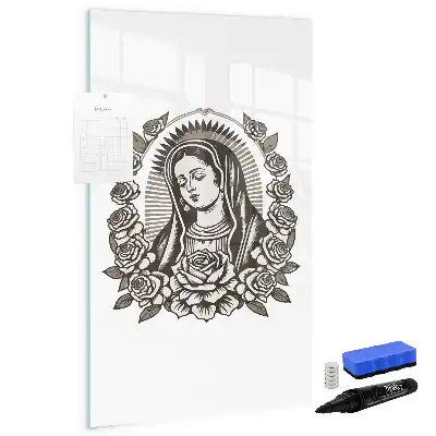 Magnettafel Unsere Liebe Frau von Guadalupe zum Beschreiben mit dem Motiv der Gottesmutter von Guadalupe