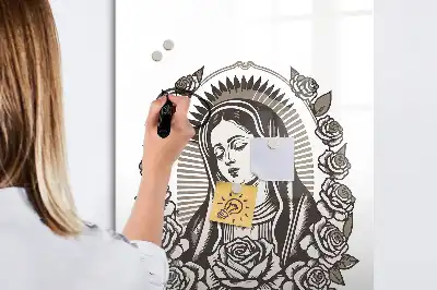 Magnettafel Unsere Liebe Frau von Guadalupe zum Beschreiben mit dem Motiv der Gottesmutter von Guadalupe