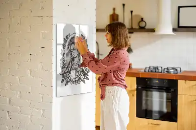 Magnettafel Unsere Liebe Frau von Guadalupe zum Beschreiben mit dem Motiv der Gottesmutter von Guadalupe