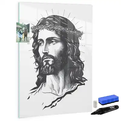 Magnettafel beschreibbar mit Motiv Jesus Christus
