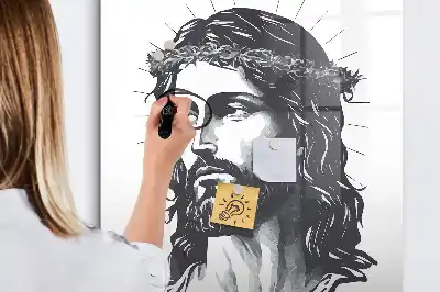 Magnettafel beschreibbar mit Motiv Jesus Christus