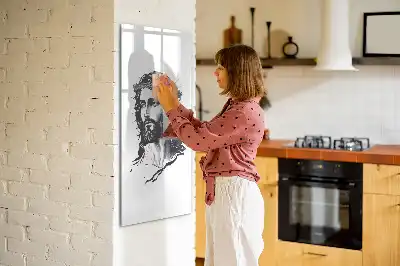 Magnettafel beschreibbar mit Motiv Jesus Christus