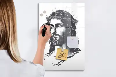 Magnettafel beschreibbar mit Motiv Jesus Christus