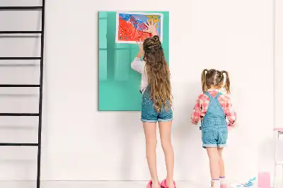 Magnettafel beschreibbar in Türkis
