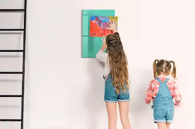 Magnettafel beschreibbar in Türkis