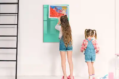 Magnettafel beschreibbar in Türkis