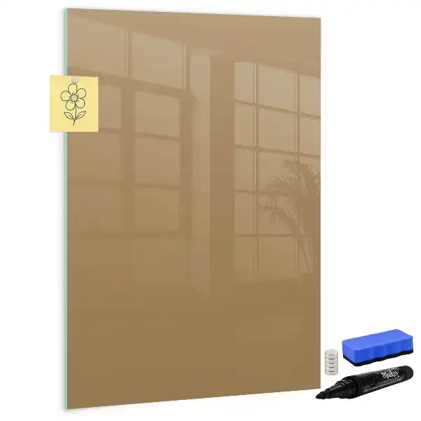 Beschreibbare Magnettafel dunkelbeige