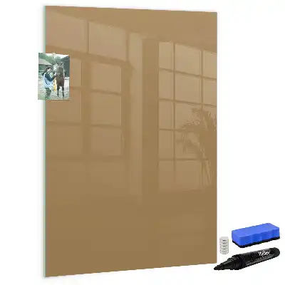 Beschreibbare Magnettafel dunkelbeige
