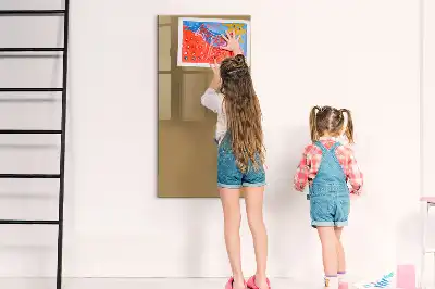 Beschreibbare Magnettafel dunkelbeige