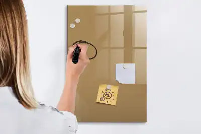 Beschreibbare Magnettafel dunkelbeige