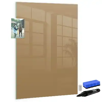 Beschreibbare Magnettafel dunkelbeige