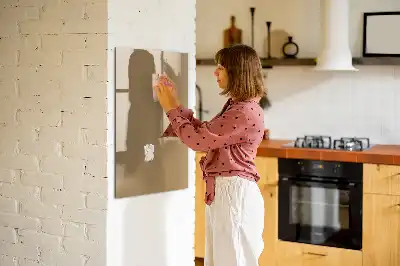Beschreibbare Magnettafel dunkelbeige