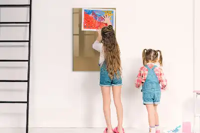 Beschreibbare Magnettafel dunkelbeige