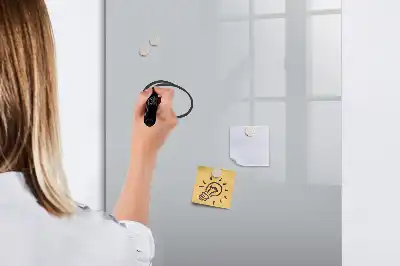 Beschreibbare Magnettafel in Hellgrau