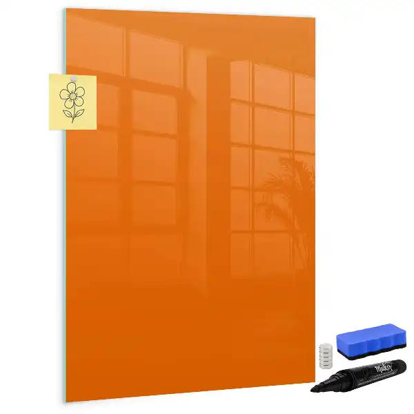 Magnettafel beschreibbar in der Farbe Orange