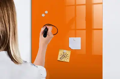Magnettafel beschreibbar in der Farbe Orange