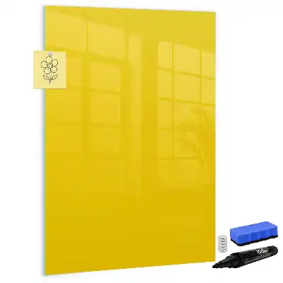 Beschreibbare Magnettafel in Hellgelb