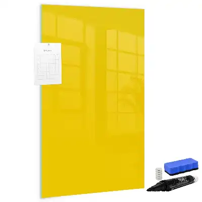 Beschreibbare Magnettafel in Hellgelb