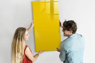 Beschreibbare Magnettafel in Hellgelb