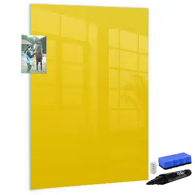 Beschreibbare Magnettafel in Hellgelb