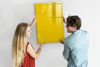 Beschreibbare Magnettafel in Hellgelb