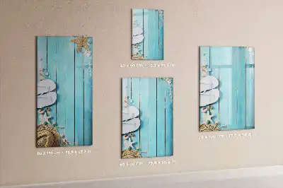 Beschreibbare Magnettafel in blauem Strandbrett-Design