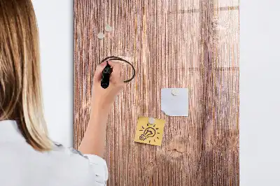 Magnettafel zum Beschreiben mit Motiv Chilis auf Holzbrett