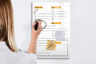 To-Do-Liste beschreibbare Magnettafel
