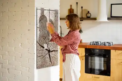 Magnettafel zum Beschreiben in Baumstamm-Querschnitt-Optik