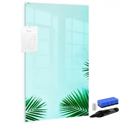 Magnettafel beschreibbar mit Motiv exotische Blätter