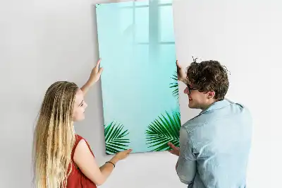 Magnettafel beschreibbar mit Motiv exotische Blätter