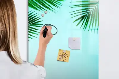 Magnettafel zum Beschreiben mit Palmenblätter-Motiv