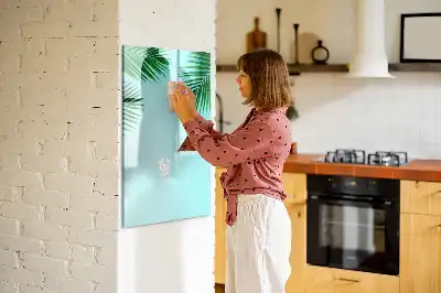 Magnettafel zum Beschreiben mit Palmenblätter-Motiv