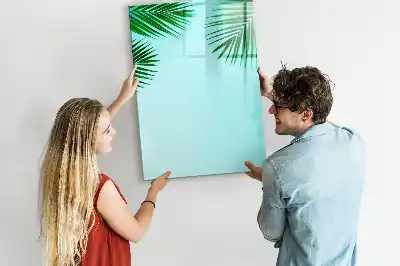 Magnettafel zum Beschreiben mit Palmenblätter-Motiv