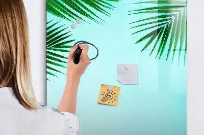 Magnettafel zum Beschreiben mit Palmenblätter-Motiv