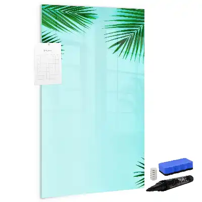 Magnettafel zum Beschreiben mit Palmenblätter-Motiv